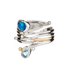 Load image into Gallery viewer, gallardoandblainedesigns_snakeringopalmoonstone (2)
