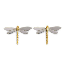 Load image into Gallery viewer, Dragonfly Studs in Gold Vermeil &amp; Sterling Silver
