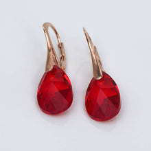 Load image into Gallery viewer, Small Pear shaped Drop earrings created with Swarovski® crystals
