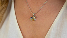 Load image into Gallery viewer, Bee Pendant Small with chain in Silver &amp; Gold
